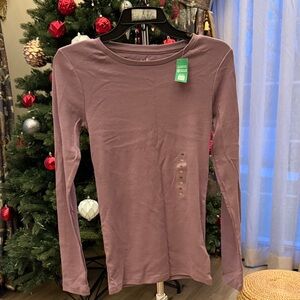 GAP Women's Mauve Long Sleeve Top